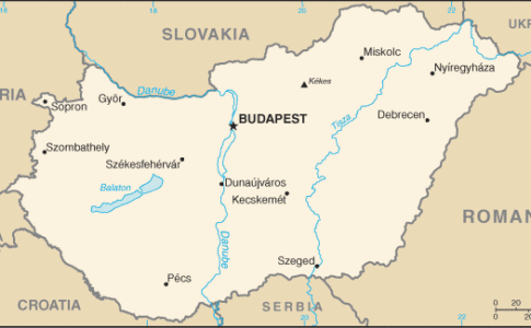 ハンガリーの地図